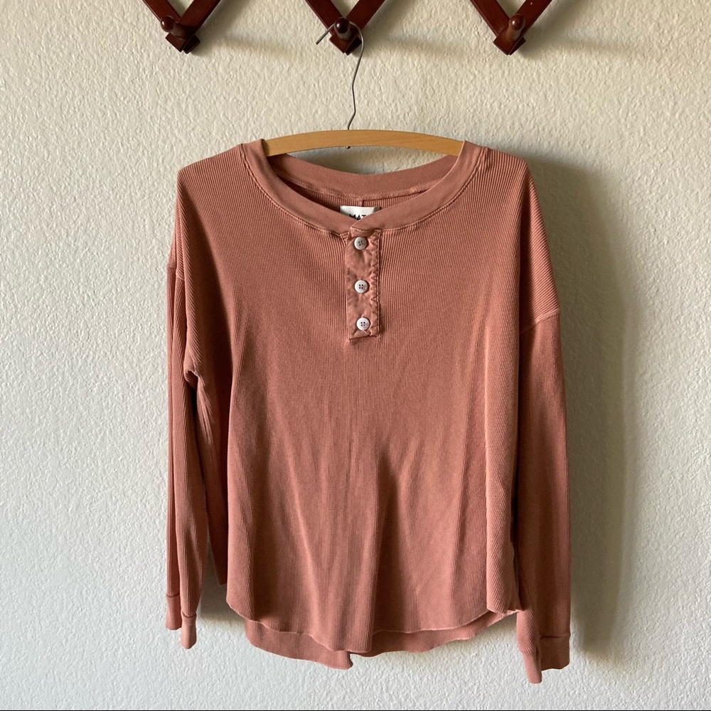 Mate the label thermal long sleeve top size large